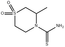 4-Thiomorpholinecarboxamide,  3-methylthio-,  1,1-dioxide  (8CI) 结构式