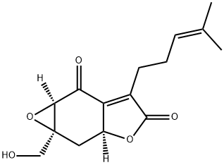 (1aS)-1a,2,2aβ,6aβ-Tetrahydro-1a-(hydroxymethyl)-5-(4-methyl-3-pentenyl)oxireno[f]benzofuran-4,6-dione 结构式