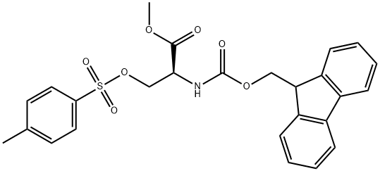 L-Serine, N-[(9H-fluoren-9-ylmethoxy)carbonyl]-O-[(4-methylphenyl)sulfonyl]-, methyl ester Structure