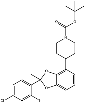 1-Piperidinecarboxylic acid, 4-[2-(4-chloro-2-fluorophenyl)-2-methyl-1,3-benzodioxol-4-yl]-, 1,1-dimethylethyl ester