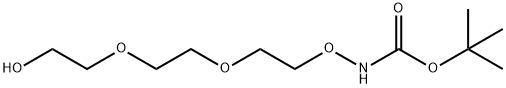 T-BOC-アミノオキシ-PEG3-アルコール 化学構造式