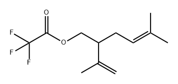 Acetic acid, 2,2,2-trifluoro-, 5-methyl-2-(1-methylethenyl)-4-hexen-1-yl ester Structure