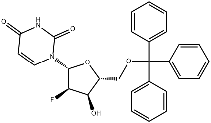 Uridine, 2'-deoxy-2'-fluoro-5'-O-(triphenylmethyl)- (9CI) 结构式