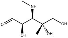 3-デオキシ-4-メチル-3-メチルアミノ-L-アラビノース 化学構造式
