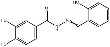 N′-(2-ヒドロキシベンジリデン)-3,4-ジヒドロキシベンズヒドラジド 化学構造式