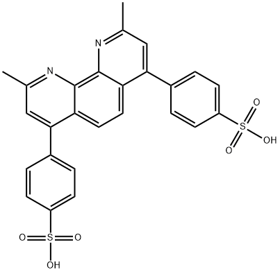 浴铜灵-4,4′-二磺酸 结构式