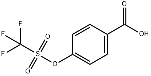 4-(三氟甲基磺酰氧基)苯甲酸, 32578-34-0, 结构式