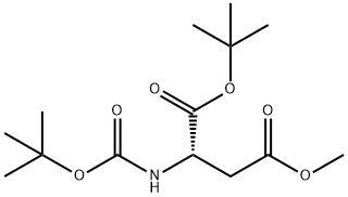L-Aspartic acid, N-[(1,1-dimethylethoxy)carbonyl]-, 1-(1,1-dimethylethyl) 4-methyl ester Structure