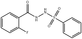 Benzoic acid, 2-fluoro-, 2-(phenylsulfonyl)hydrazide Structure