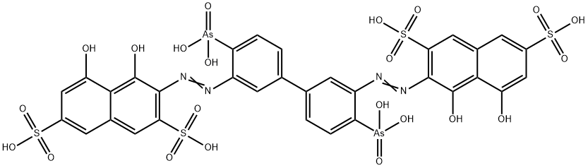 7-Naphthalenedisulfonic acid, 3,3'-[[4,4'-diarsono(1,1'-biphenyl)-3,3'-diyl]bis(azo)] bis(4,5-di2 Structure