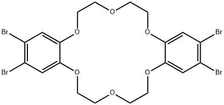 二(3,4-二溴苯)并-18-冠醚-6 结构式