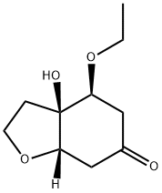 6(2H)-Benzofuranone,4-ethoxyhexahydro-3a-hydroxy-,(3aR,4S,7aR)-rel-(-)-(9CI) Structure