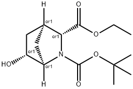Racemic-(1S,3S,4R,6S)-2-Tert-Butyl 3-Ethyl 6-Hydroxy-2-Azabicyclo[2.2.1]Heptane-2,3-Dicarboxylate Structure