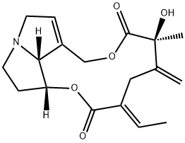 (15E)-13,19-Didehydro-12β-hydroxysenecionan-11,16-dione Structure