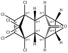 3β,4,5,6β,9,9-Hexachloro-1aα,2,2aα,3,6,6aα,7,7aα-octahydro-2β,7β:3,6-dimethanonaphth[2,3-b]oxiren-8-one Struktur