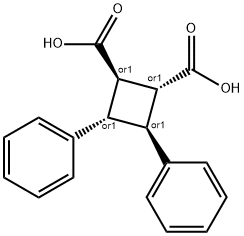 rel-3α*,4β*-ジフェニル-1α*,2β*-シクロブタンジカルボン酸 化学構造式