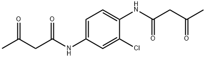 Butanamid, N,N′-(2-Chloro-1,4-phenylen)-bis-(3-oxo-) Struktur