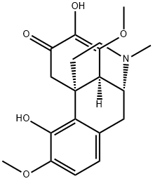 7,8-Didehydro-4,7-dihydroxy-3,8-dimethoxy-17-methylmorphinan-6-one Struktur