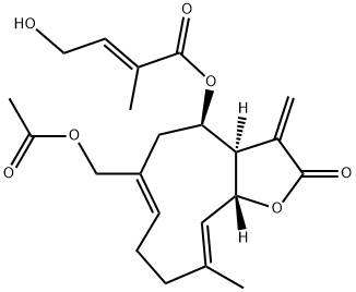 8beta-(4-Hydroxytigloyloxy)ovatifolin Structure