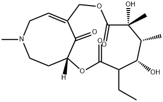 15,20-ジヒドロ-12,14α-ジヒドロキシ-4-メチル-4,8-セコセネシオナン-8,11,16-トリオン 化学構造式