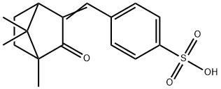 4-((4,7,7-Trimethyl-3-oxo-bicyclo(2.2.2)hept-2-ylidene)methyl)benzenes ulfonic acid|亚苄基樟脑磺酸