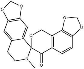 7',8'-Dihydro-6'-methylspiro[7H-1,3-dioxolo[4,5-h][2]benzopyran-7,5'(6'H)-[1,3]dioxolo[4,5-g]isoquinolin]-6(9H)-one Struktur