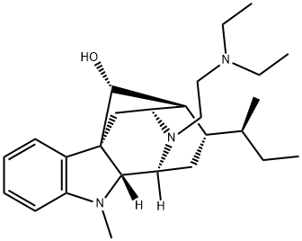 (17R)-4-[2-(ジエチルアミノ)エチル]-4,21-セコアジュマラン-17-オール 化学構造式