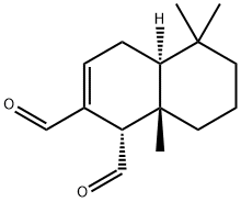[(1S)-1,4,4aα,5,6,7,8,8a-オクタヒドロ-5,5,8aβ-トリメチルナフタレン]-1α,2-ジカルボアルデヒド 化学構造式