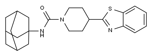 1-Piperidinecarboxamide,4-(2-benzothiazolyl)-N-tricyclo[3.3.1.13,7]dec-1-yl-(9CI) 结构式