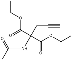 Propanedioic acid, 2-(acetylamino)-2-(2-propyn-1-yl)-, 1,3-diethyl ester Structure