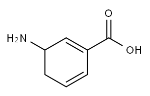 1,5-Cyclohexadiene-1-carboxylicacid,3-amino-(9CI) Struktur