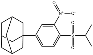 1-[4-[(1-メチルエチル)スルホニル]-3-ニトロフェニル]トリシクロ[3.3.1.13,7]デカン 化学構造式