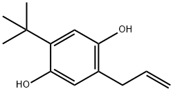 1,4-Benzenediol, 2-(1,1-dimethylethyl)-5-(2-propen-1-yl)- Structure