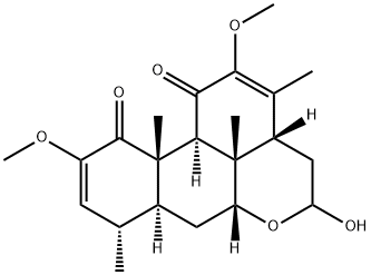 Picrasa-2,12-diene-1,11-dione, 16-hydroxy-2,12-dimethoxy- Struktur