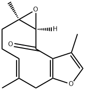 (1aR,4E,10aR)-1a,3,6,10a-Tetrahydro-1a,5,9-trimethyloxireno[4,5]cyclodeca[1,2-b]furan-10(2H)-one Structure