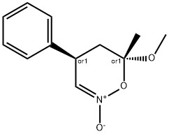 4H-1,2-Oxazine,5,6-dihydro-6-methoxy-6-methyl-4-phenyl-,2-oxide,(4R,6R)-rel-(9CI) Structure