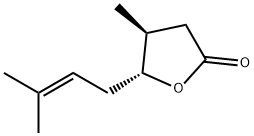 (4S)-4α-Methyl-5β-(3-methyl-2-butenyl)-4,5-dihydrofuran-2(3H)-one Structure