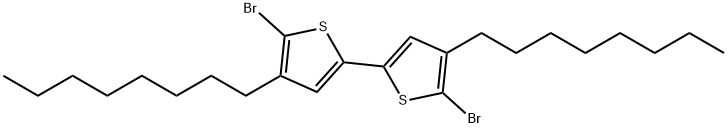 2,2'-Bithiophene, 5,5'-dibromo-4,4'-dioctyl- 结构式