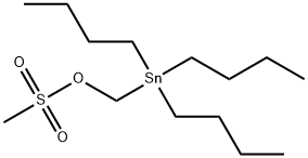 Methanol, 1-(tributylstannyl)-, 1-methanesulfonate Structure