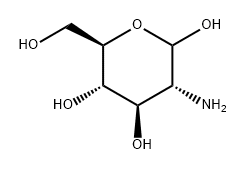 2-氨基-2-脱氧-D-吡喃葡萄糖, 90-77-7, 结构式