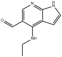 4-(乙基氨基)-1H-吡咯并[2,3-B]吡啶-5-甲醛 结构式