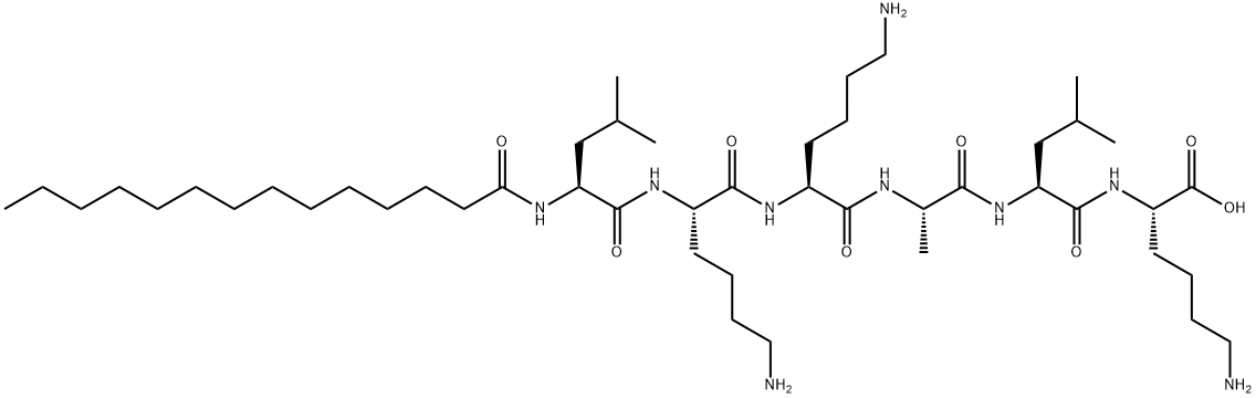 Myristoyl Hexapeptide-16 Structure