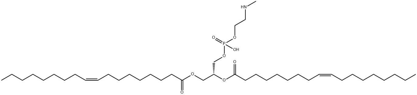 1,2-DIOLEOYL-SN-GLYCERO-3-PHOSPHOETHANOLAMINE-N-METHYL;18:1 MONOMETHYL PE 结构式