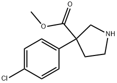 3-Pyrrolidinecarboxylic acid, 3-(4-chlorophenyl)-, methyl ester Struktur