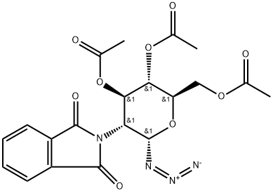 2-脱氧-2-(1,3-二氢-1,3-二氧代-2H-异吲哚-2-基)-Α-D-吡喃葡萄糖基叠氮化物 3,4,6-三乙酸酯, 102816-25-1, 结构式
