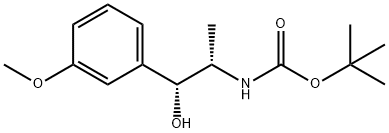 Carbamic acid, N-[(1S,2R)-2-hydroxy-2-(3-methoxyphenyl)-1-methylethyl]-, 1,1-dimethylethyl ester Struktur