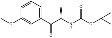 Carbamic acid, N-[(1S)-2-(3-methoxyphenyl)-1-methyl-2-oxoethyl]-, 1,1-dimethylethyl ester Struktur