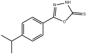 5-[4-(丙-2-基)苯基]-1,3,4-噁二唑-2-硫醇 结构式