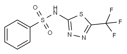Benzenesulfonamide, N-[5-(trifluoromethyl)-1,3,4-thiadiazol-2-yl]- Structure