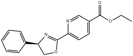 (R)-6-(4-苯基-4,5-二氢恶唑-2-基)烟酸乙酯, 1085431-16-8, 结构式